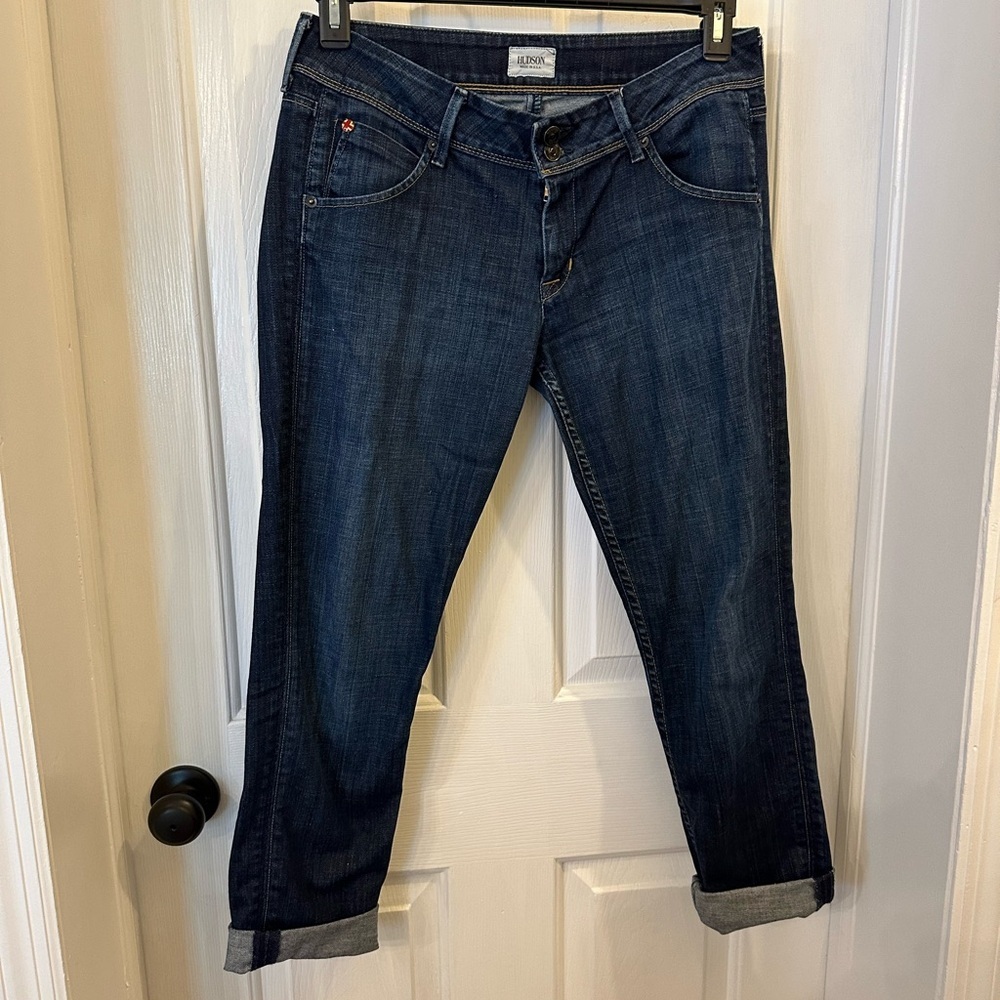 Hudson Jeans Blue Ankle Cropped Denim